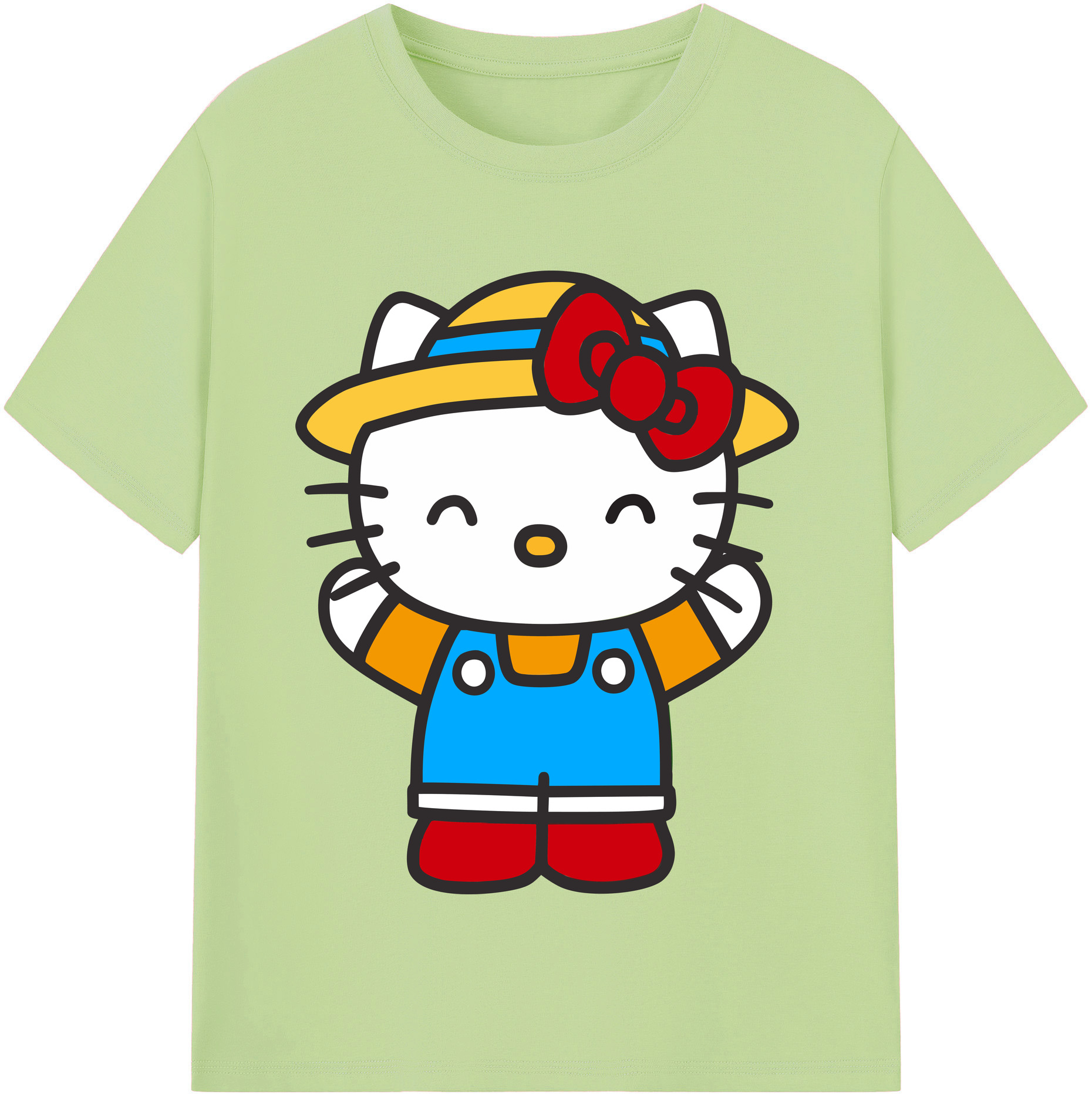 （画像用） Hello Kitty ハローキティ 綿100％半袖Tシャツ（フロントプリント）